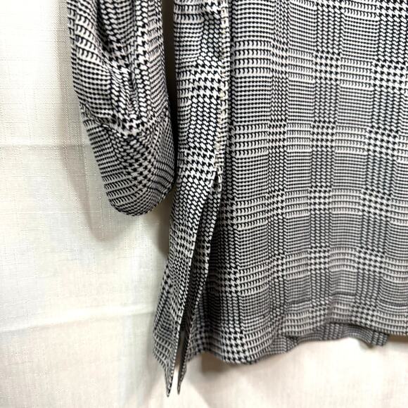 J. Jill Tunic Blouse Size XS Oversize Houndstooth Office Business Casual Capsule - Picture 5 of 10
